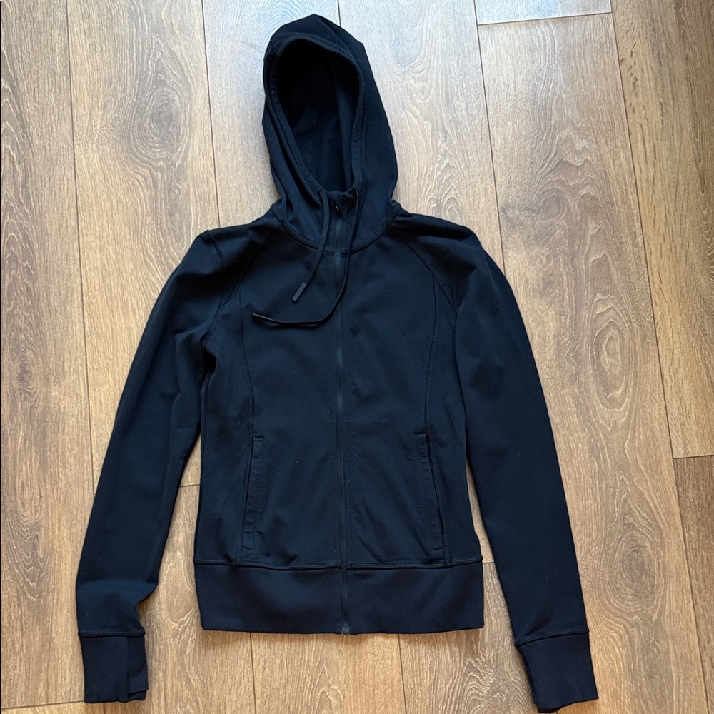 TNA Black Zip-Up Hoodie Jacket